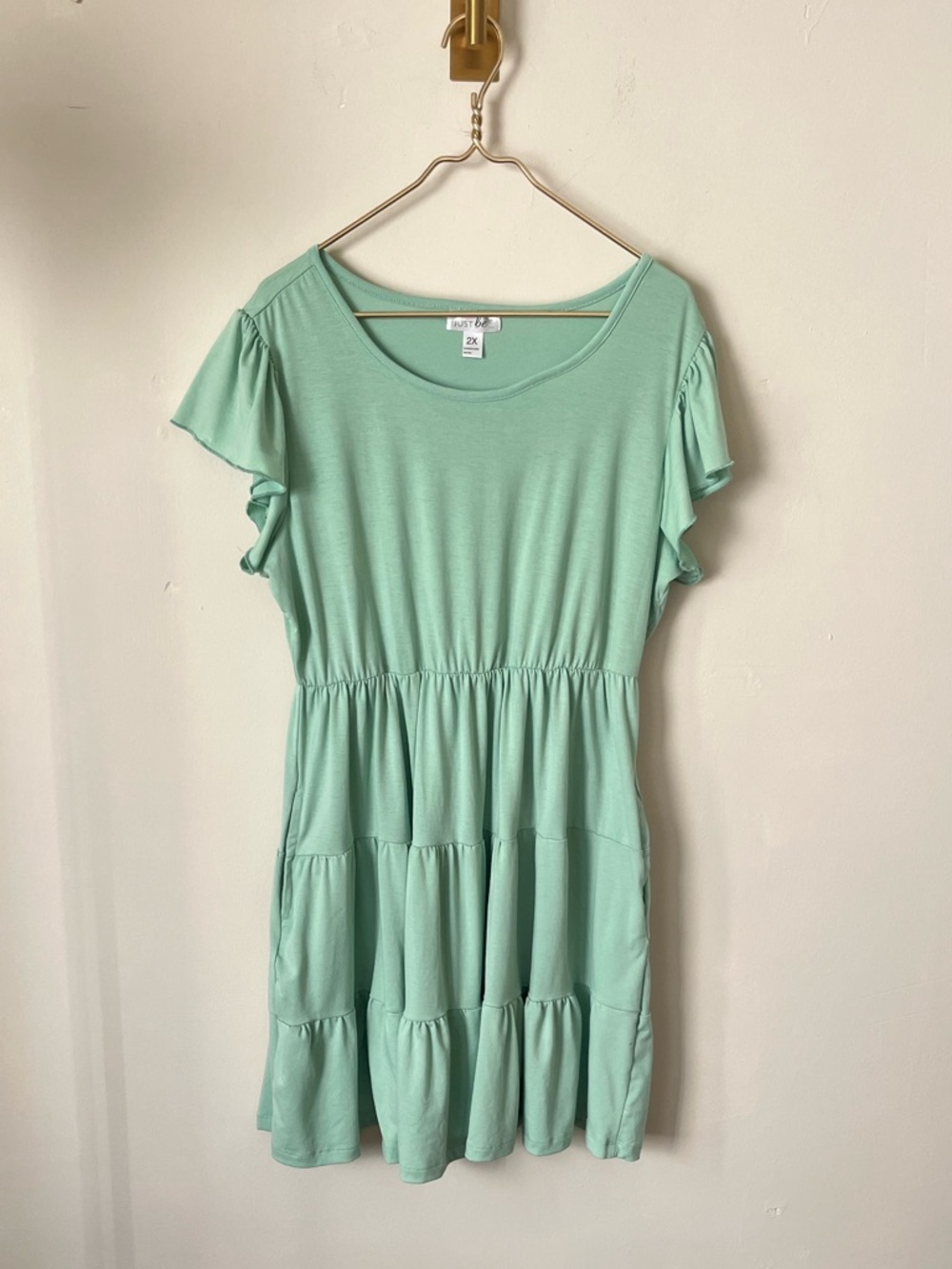 Just Be Mint Green Casual Tee summer miniDress 2X